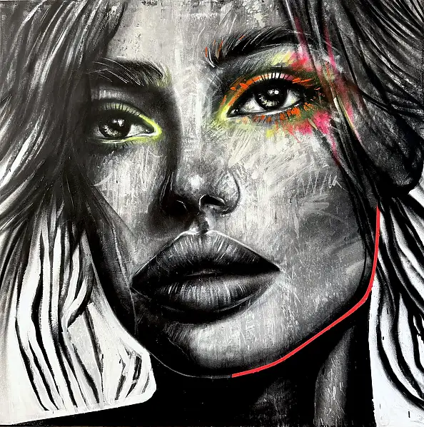Szymon Hołubowski, , Acrylic painting, Mixed media - canvas, 120 x 120