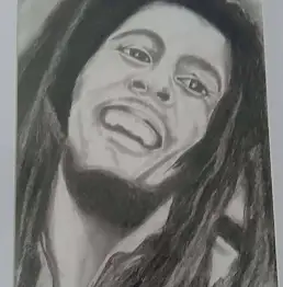Wojciech Benecki, Bob Marley , Ołówek - papier, 210 x 297