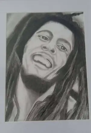 Wojciech Benecki, Bob Marley , Ołówek - papier, 210 x 297