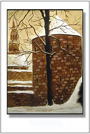 Jolanta Dusza - Bolesławiec- Tower in Winter Coat