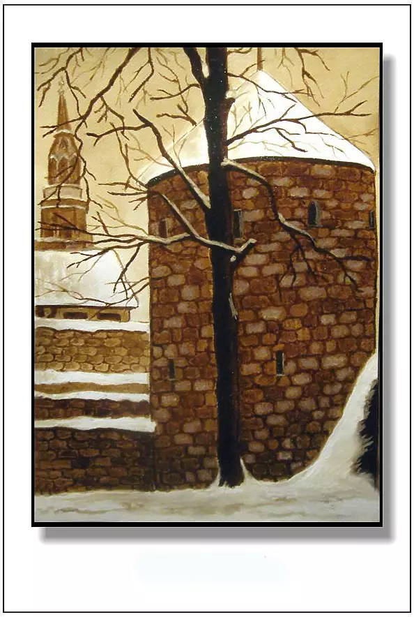 Jolanta Dusza - Bolesławiec- Tower in Winter Coat