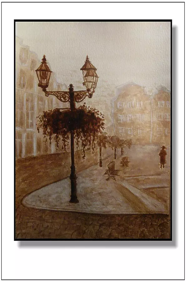 Jolanta Dusza - Bolesławiec- Starówka we mgle