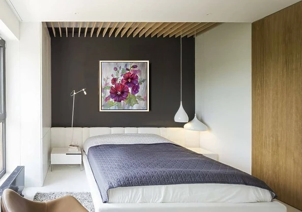 Lidia Olbrycht - Burgundy hollyhocks