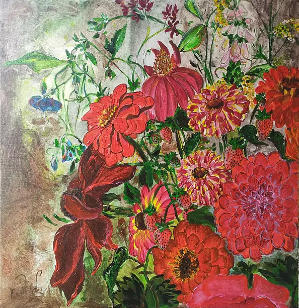 LUCYNA Wiech - Maroon bouquet