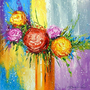 Olha Darchuk - Bouquet of bright flowers