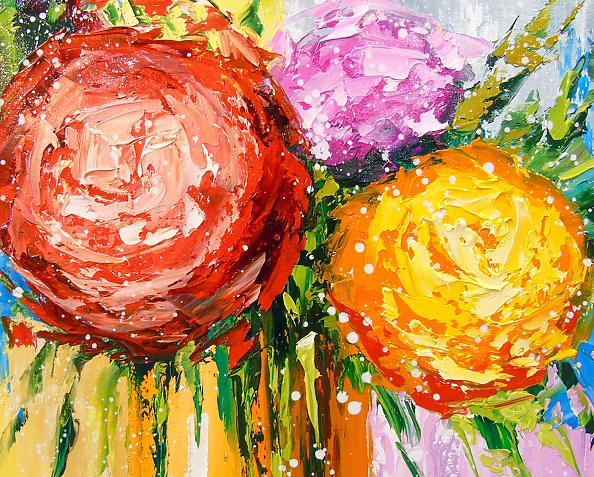 Olha Darchuk - Bouquet of bright flowers