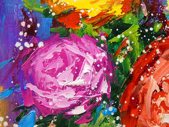 Olha Darchuk - Bouquet of bright flowers