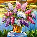 Olha Darchuk - Bouquet de lilas au bord de l'étang
