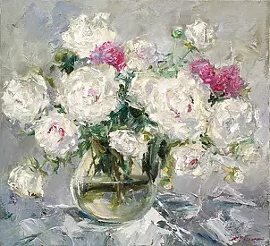   - Bouquet of peonies