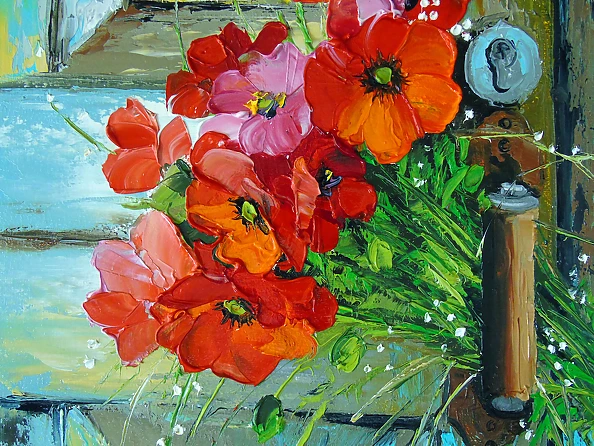 Olha Darchuk - Bouquet of poppies for your beloved