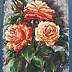 Yana Yeremenko - "Bouquet of roses" pastel drawing, painting