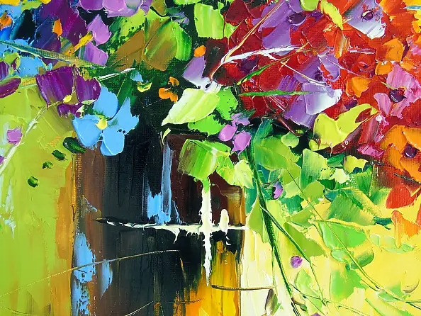 Olha Darchuk, Bouquet of wildflowers, Obraz olejny - płótno, 40 x 40