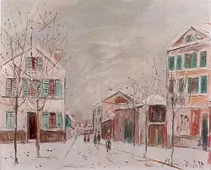 Maurice Utrillo - Bourg la Reine, sous la neige