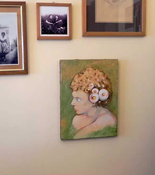 federico cortese - Boy with flowers in the hair