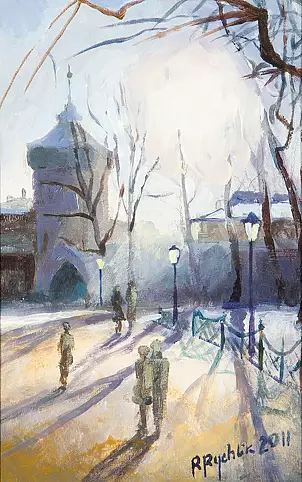 Renata Rychlik -  Brama Floriańska zimą