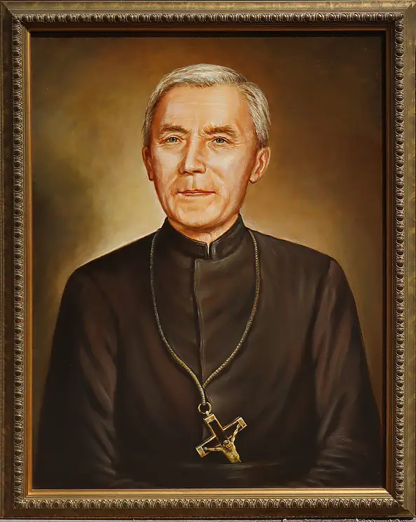 Zbigniew Suwała, Bruder Antoni Kowalczyk OMI, Acrylgemälde - Leinwand, 77 x 102