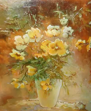 Waldemar Tłuczek - Pansies in the vase