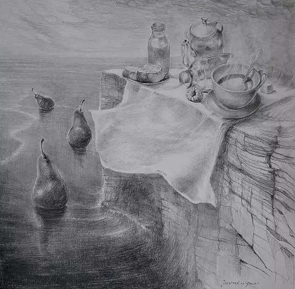 Viktory Mazovetskaya - Breakfast on the cliff