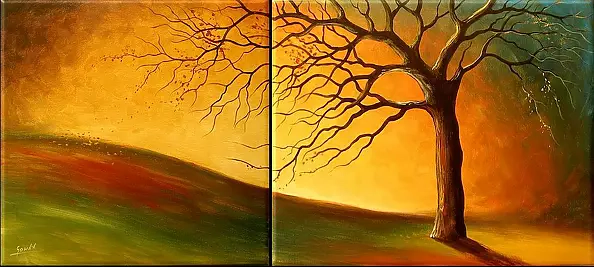 Ewa Gawlik - Autumn bright dawn - diptych