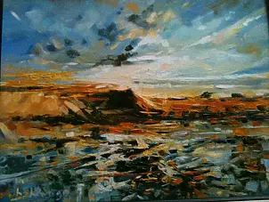 Marek Kubski - Brzeg rzeki  w impresji