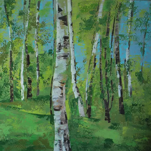 Bożena Siewierska - Birch logs