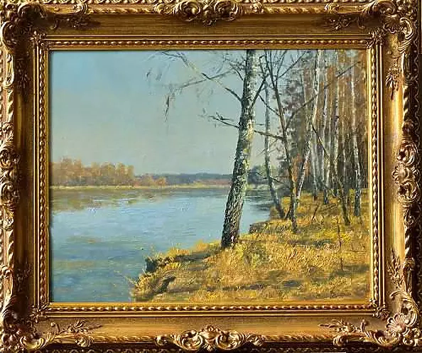 Wojciech Górecki - Brzozy nad Bugiem - a cloudless morning.
