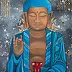 Monika Mrowiec - Buddha Meditation in a blue robe