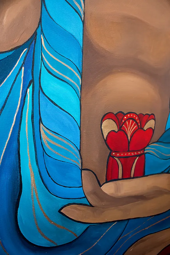 Monika Mrowiec - Buddha Meditation in a blue robe