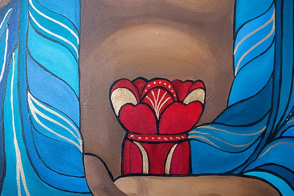 Monika Mrowiec - Buddha Meditation in a blue robe