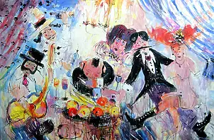 Dariusz Grajek, Boudoir...., Quadro ad acrilico - tela, 120 x 80