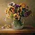 Jan Bartkevics - bouquet of pansies