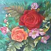 Danuta Strzelbicka-Mazuś - A bouquet of roses and gillyflowers.