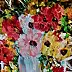małgorzata machynia, A bouquet of flowers in a vase, Acrylic painting - , 75 x 115