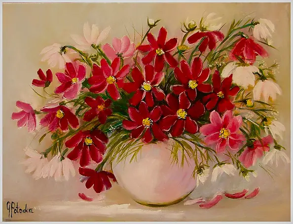 Grażyna Potocka - Bouquet of summer flowers oil painting