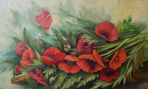 Danuta Strzelbicka-Mazuś - A bouquet of poppies.
