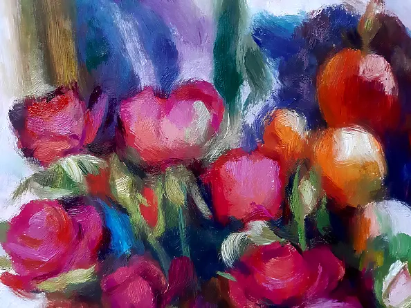 Barbara Gulbinowicz - Bukiet małych różyczek