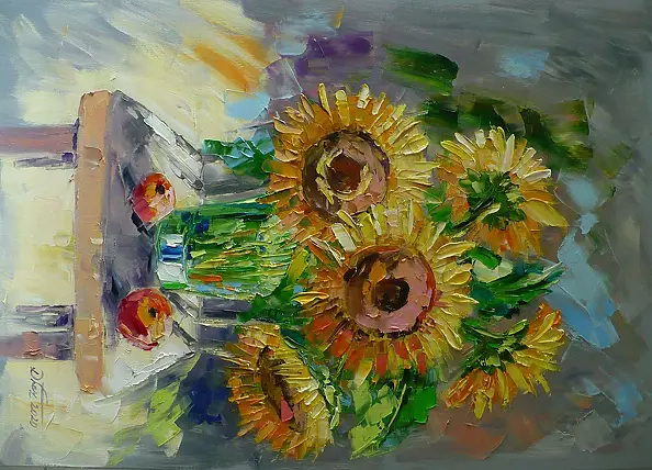 Dorota Łaz - Bukiet słoneczników