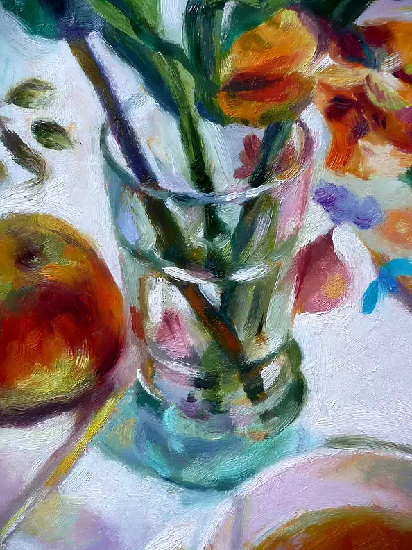 Barbara Gulbinowicz - Bouquet in a glass vase