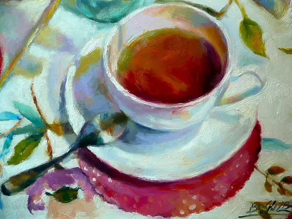 Barbara Gulbinowicz - Bouquet in a glass vase