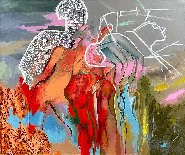Anna Lupa Suchy, Boomerang, Peinture à l'huile - toile, 120 x 100