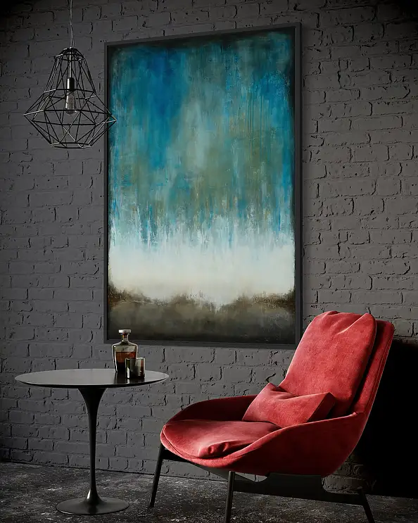 Łukasz Olek, Burnt Waters, Obraz akrylowy - płótno, 90 x 140