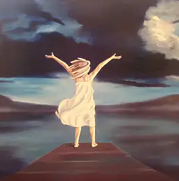 Natalia Zołotcewa, Burza, zaczni się!!!, Obraz olejny - płótno, 105 x 75