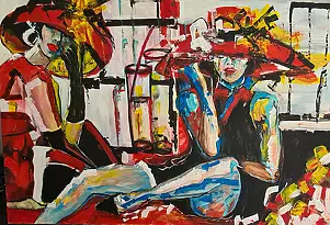 małgorzata machynia, Być albo nie być, Acrylic painting - canvas, 100 x 150
