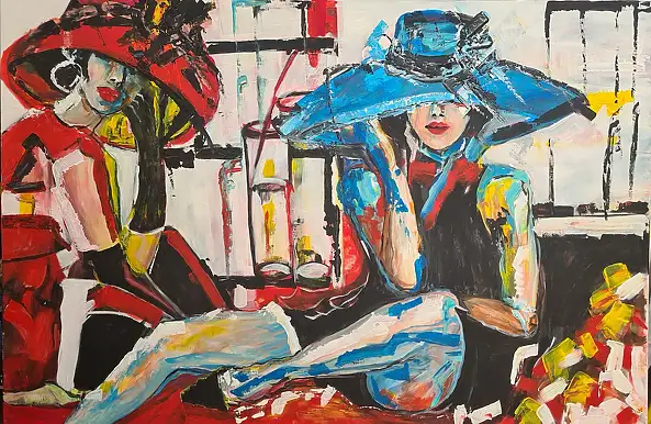 małgorzata machynia, Sein oder nicht sein, Acrylgemälde - Leinwand, 100 x 150