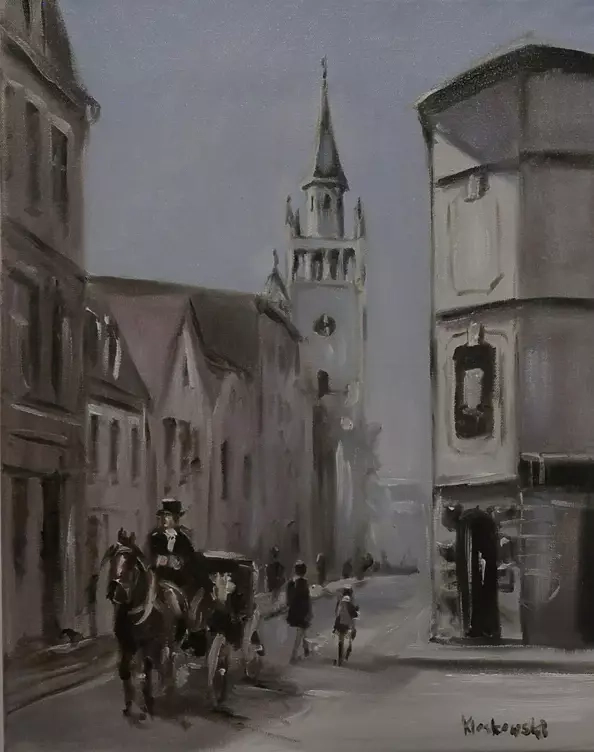 Krzysztof Kloskowski - Beings - drawn carriage from the church