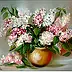Grażyna Potocka - Lilacs oil painting 45cm-55cm
