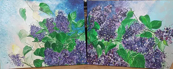 LUCYNA Wiech - Lilacs - triptych