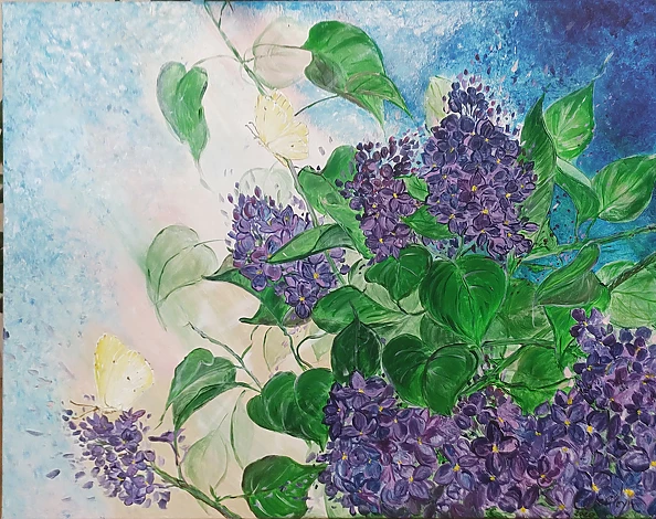 LUCYNA Wiech - Lilacs - triptych