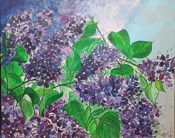 LUCYNA Wiech - Lilacs - triptych