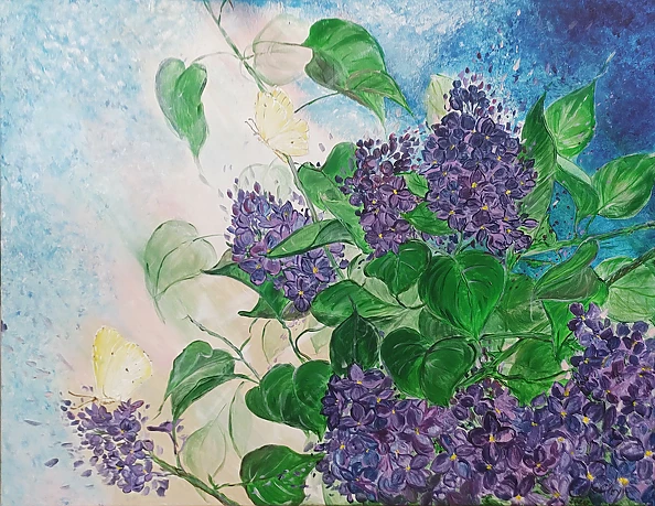LUCYNA Wiech - Lilacs - triptych